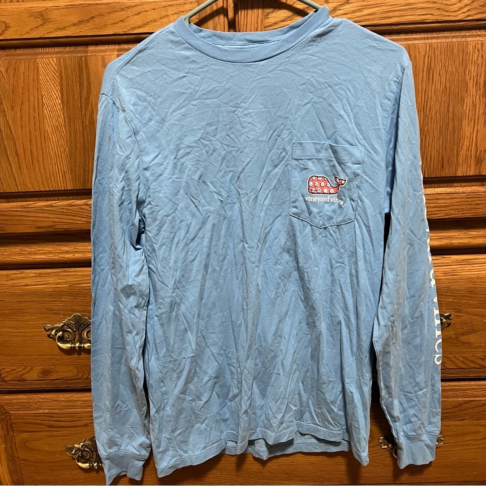 Vineyard Vines Men’s Light Blue Long Sleeve Tee